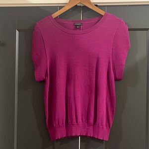 Ann Taylor Factory Magenta Tulip Sleeve Top